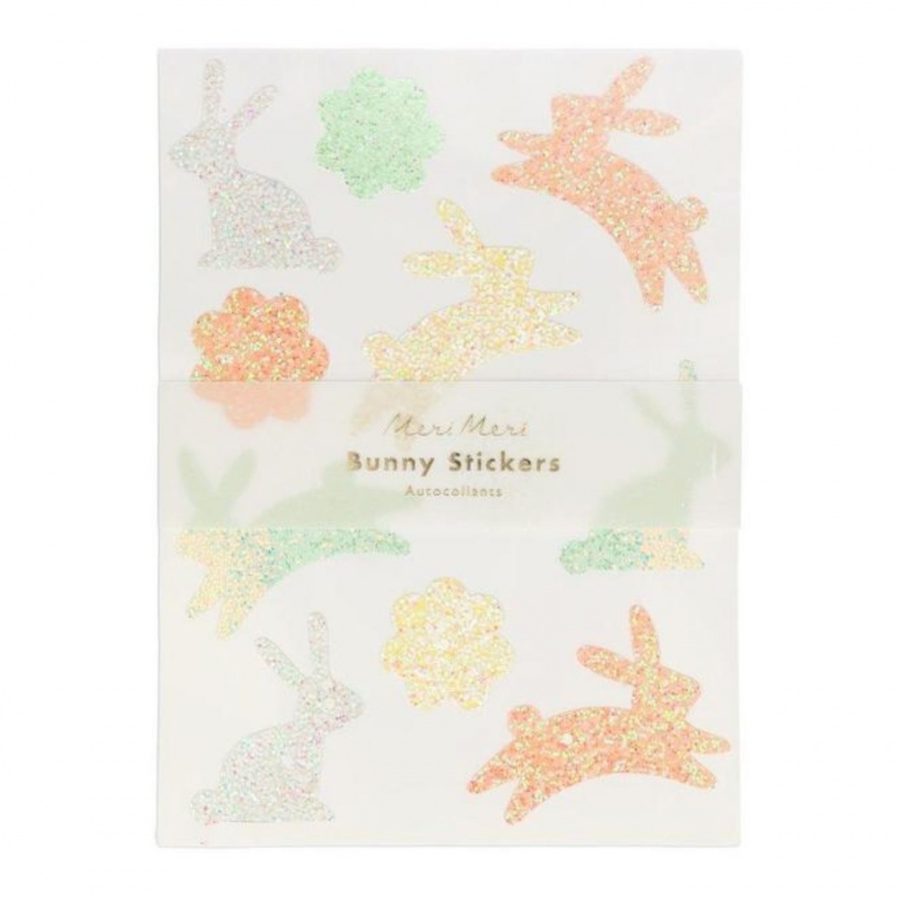 Bunny Glitter Stickers By Meri Meri